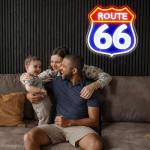 Retro Route 66 Neon LED Sign for Man Cave