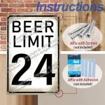 Funny Beer Limit 24 Vintage Metal Sign