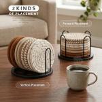 Lazebox Absorbent Coaster Set for Drinks