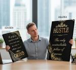 Black Gold Motivational Canvas Wall Art Set