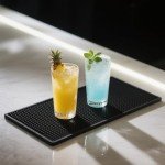 10-Pack Non-Slip Bar Mats for Cocktails & Drinks
