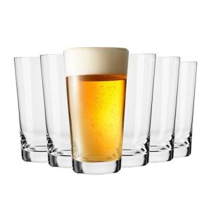 Set of 6 Krosno Beer Glasses, 17.9 oz
