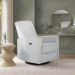 Plush Swivel Glider Recliner with USB Port