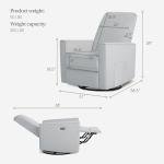 Plush Swivel Glider Recliner with USB Port