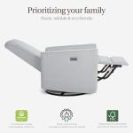 Plush Swivel Glider Recliner with USB Port