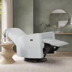 Plush Swivel Glider Recliner with USB Port