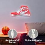 Dimmable Neon Shoe Signs for Man Cave Decor