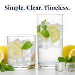 Clear Acrylic Drinking Glasses Set of 8