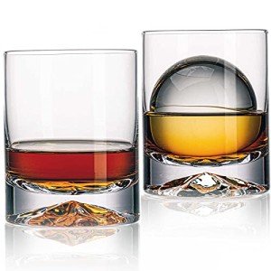 Hand Blown Crystal Old Fashioned Whiskey Glass Set