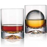 Hand Blown Crystal Old Fashioned Whiskey Glass Set