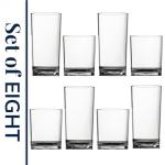 Clear Acrylic Drinking Glasses Set of 8