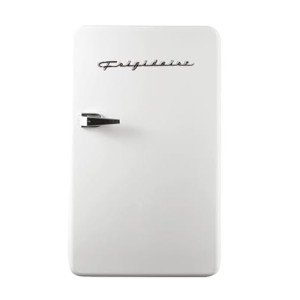 Retro Compact Refrigerator with Built-In Bottle Opener