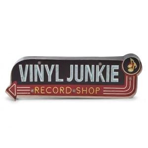 Vinyl Junkie LED Metal Sign for Man Cave