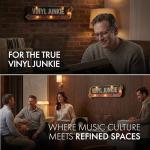 Vinyl Junkie LED Metal Sign for Man Cave