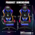 RGB Gaming Chair with Lumbar Massager and Footrest