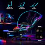 RGB Gaming Chair with Lumbar Massager and Footrest