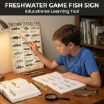 Vintage Fishing Gamefish Tin Sign for Man Cave