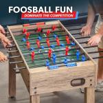 GoSports 48-Inch Oak Foosball Table with Accessories