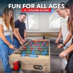 GoSports 48-Inch Oak Foosball Table with Accessories