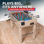 GoSports 48-Inch Oak Foosball Table with Accessories