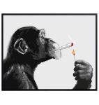 Smoking Chimp Poster - Fun Stoner Decor