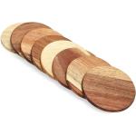 8 Pack Round Acacia Wood Drink Coasters