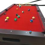 7-Foot Red Felt Pool Table – Red Devil