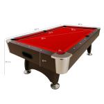 7-Foot Red Felt Pool Table – Red Devil