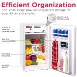 Retro Compact Refrigerator with Built-In Bottle Opener