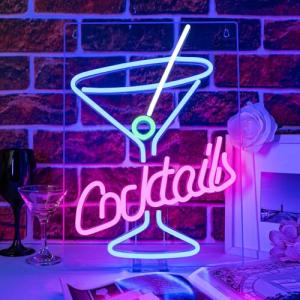 Cocktails Neon Sign - LED Bar Wall Decor