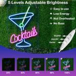 Cocktails Neon Sign - LED Bar Wall Decor