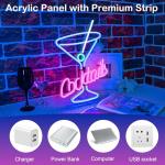 Cocktails Neon Sign - LED Bar Wall Decor