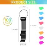 100 Colorful Bottle Opener Keychains for Parties