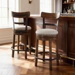 Valebeck Light Brown Swivel Barstool by Ashley