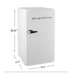 Retro Compact Refrigerator with Built-In Bottle Opener