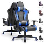 GTRACING Bluetooth Gaming Chair with Speakers - Blue