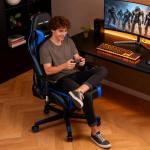 GTRACING Bluetooth Gaming Chair with Speakers - Blue