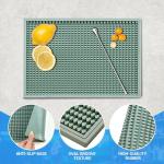 ZJWZLG Bar Mat - Premium 18"X12" Rubber Bar Mats for Countertop, Non-slip Dish Drying Pad & Bartender Mat with for Fast Drying, Ideal Bar Tools for Home Bar, Cocktail Set, And Kitchen Use(Green)