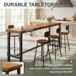 Farmhouse Bar Height Table, Solid Wood Long Bar Table, Industrial Pub Table, Narrow High Top Counter Height Dining Tables for Kitchen, Coffee Shop, Rectangular, No Stools (86.6"L x 15.7"W x 41.3"H)