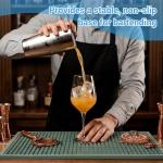 ZJWZLG Bar Mat - Premium 18"X12" Rubber Bar Mats for Countertop, Non-slip Dish Drying Pad & Bartender Mat with for Fast Drying, Ideal Bar Tools for Home Bar, Cocktail Set, And Kitchen Use(Green)