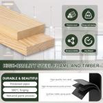 Farmhouse Bar Height Table, Solid Wood Long Bar Table, Industrial Pub Table, Narrow High Top Counter Height Dining Tables for Kitchen, Coffee Shop, Rectangular, No Stools (86.6"L x 15.7"W x 41.3"H)