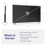 75-Inch 4K Roku Smart TV with Voice Remote