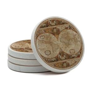 Old World Sandstone Coaster Set - 4 Pack