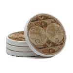 Old World Sandstone Coaster Set - 4 Pack