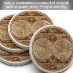 Old World Sandstone Coaster Set - 4 Pack
