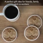 Old World Sandstone Coaster Set - 4 Pack