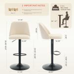 3-Piece Modern Swivel Bar Stool Set