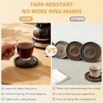 Wooden Coasters Set of 4 with Holder