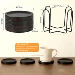Wooden Coasters Set of 4 with Holder