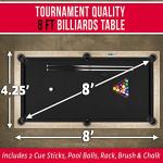 GoSports 8 ft Modern Pool Table with Accessories